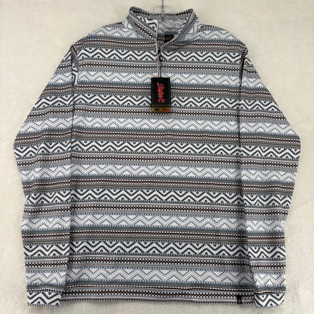 Rafter C Cavenders ProFlex45 Aztec Print Quarter Zip Pullover RC220QTR06 M/L